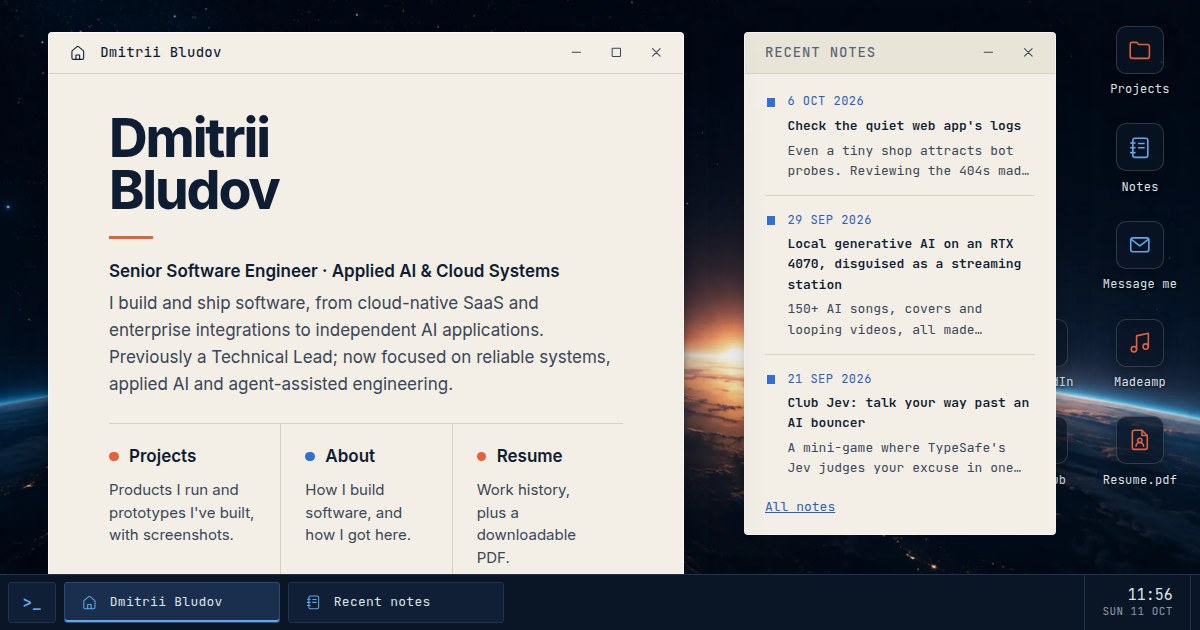 Dmitrii Bludov Resume · madeby.dev